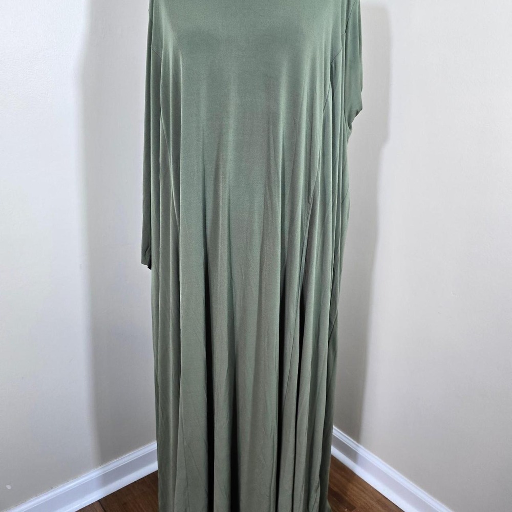 Woman Within olive green maxi dress size 38/40 5X